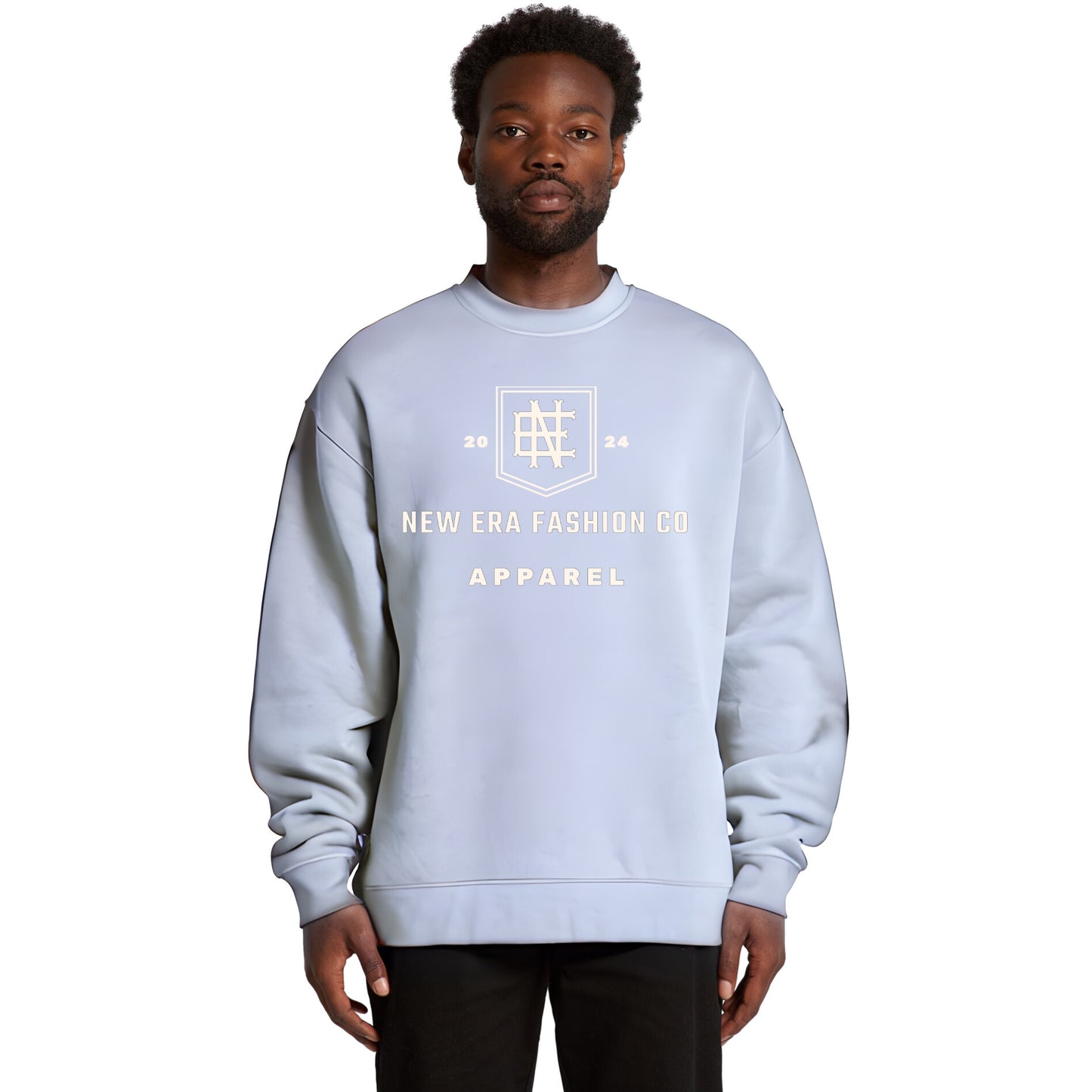 MENS POWDER BLUE RELAX CREW NECK