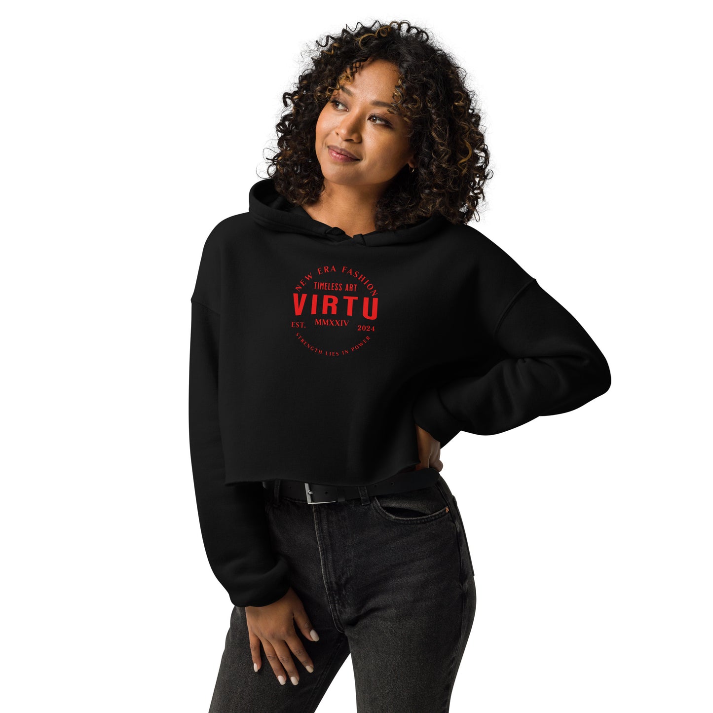 Strength Lies in Power Women's Crop Hoodie